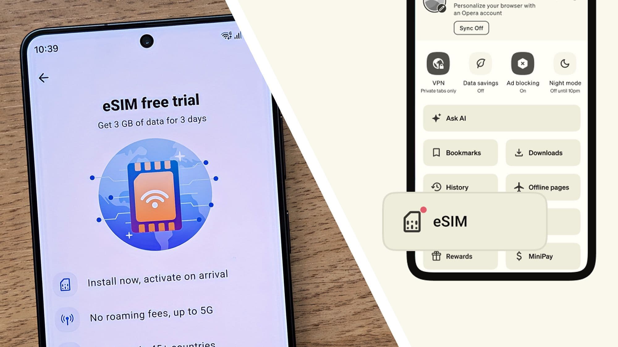 Opera launches free 3GB travel eSIM data for Android users