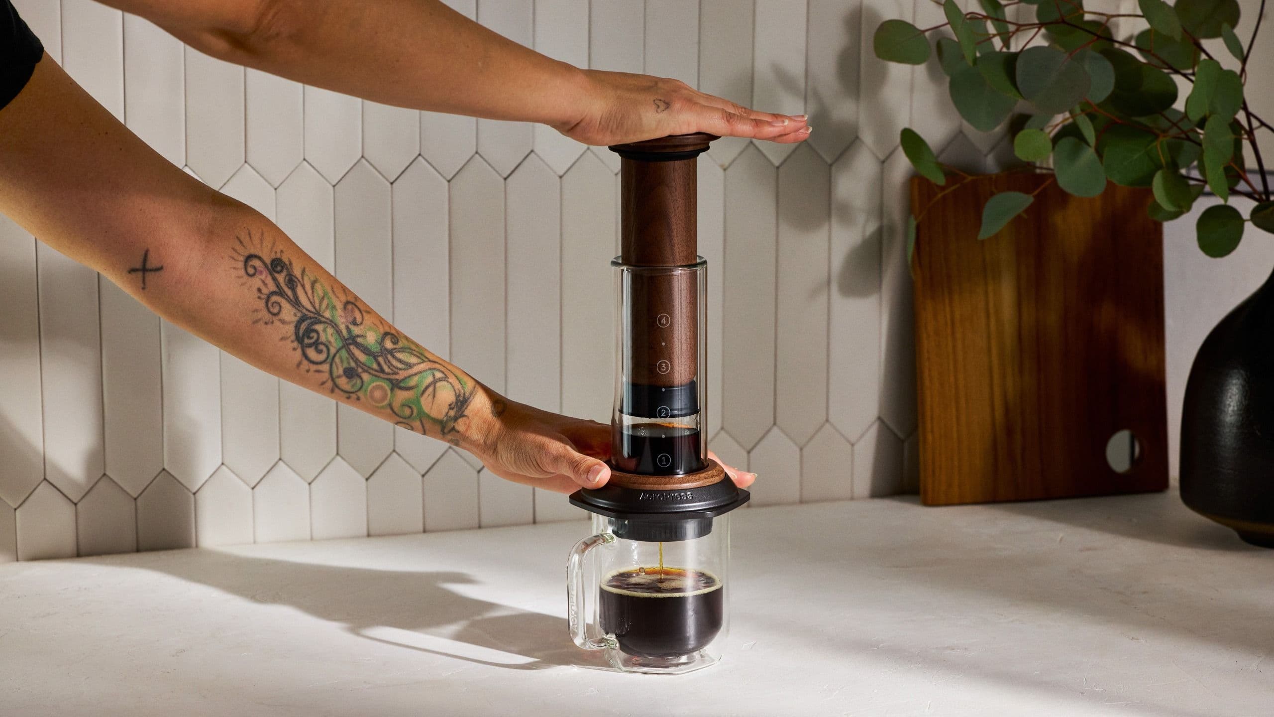 AeroPress Launches Walnut Wood Coffee Maker and Grinder for $249.95