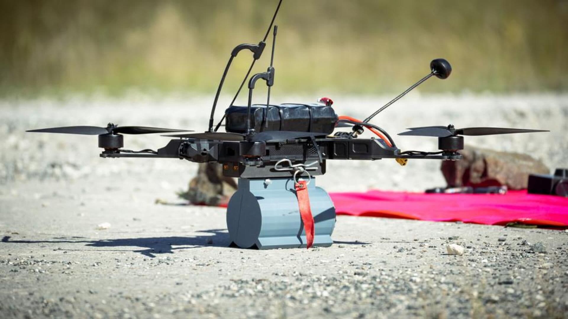 US Army shows off its in-house 'Dragoons' drone with 3D-printed bombs which can fly up to 12 miles