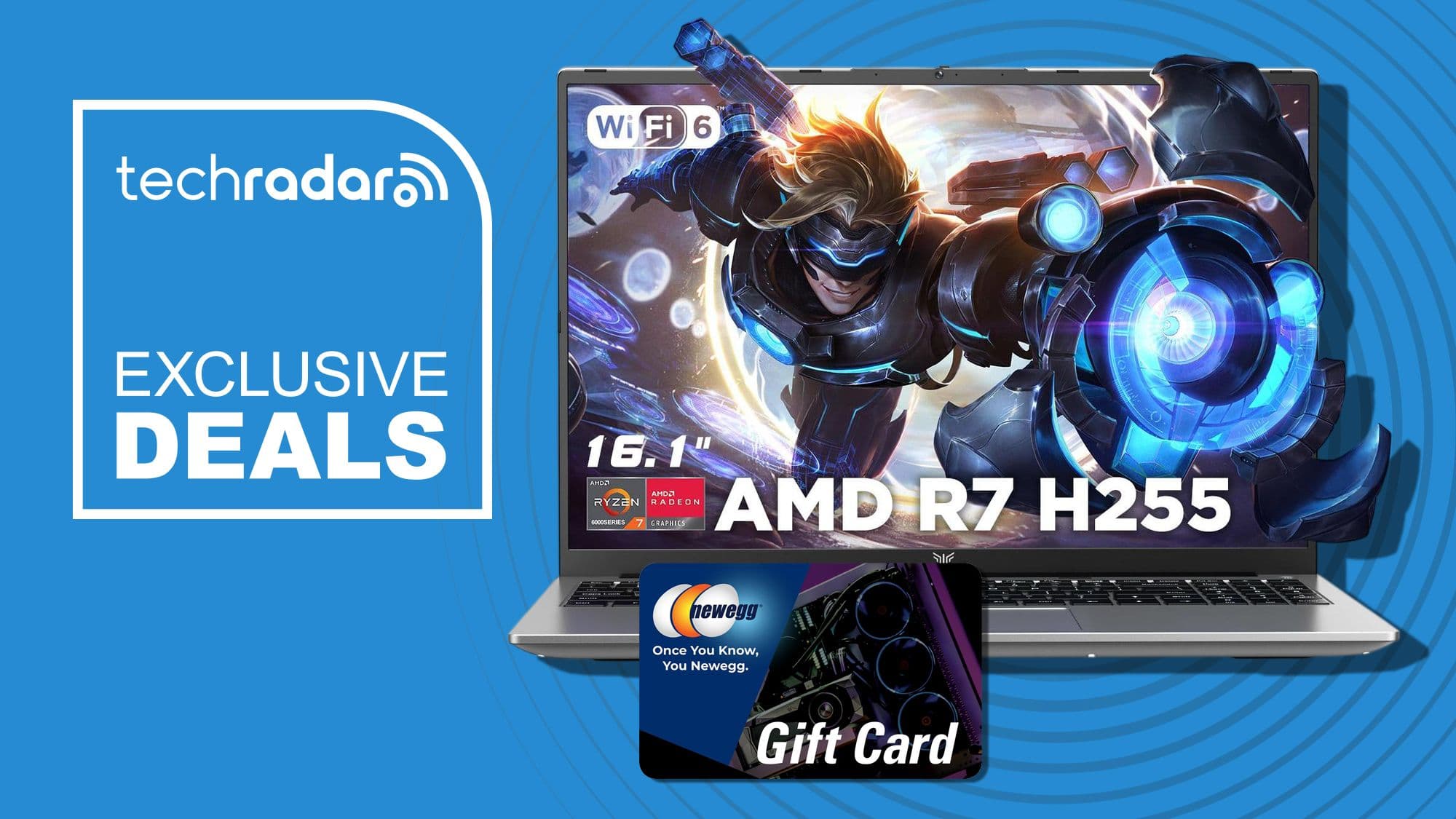 Acemagic S16 Ryzen 7 laptop with 24GB DDR5 RAM drops to $569 when you stack Newegg's gift card promotion