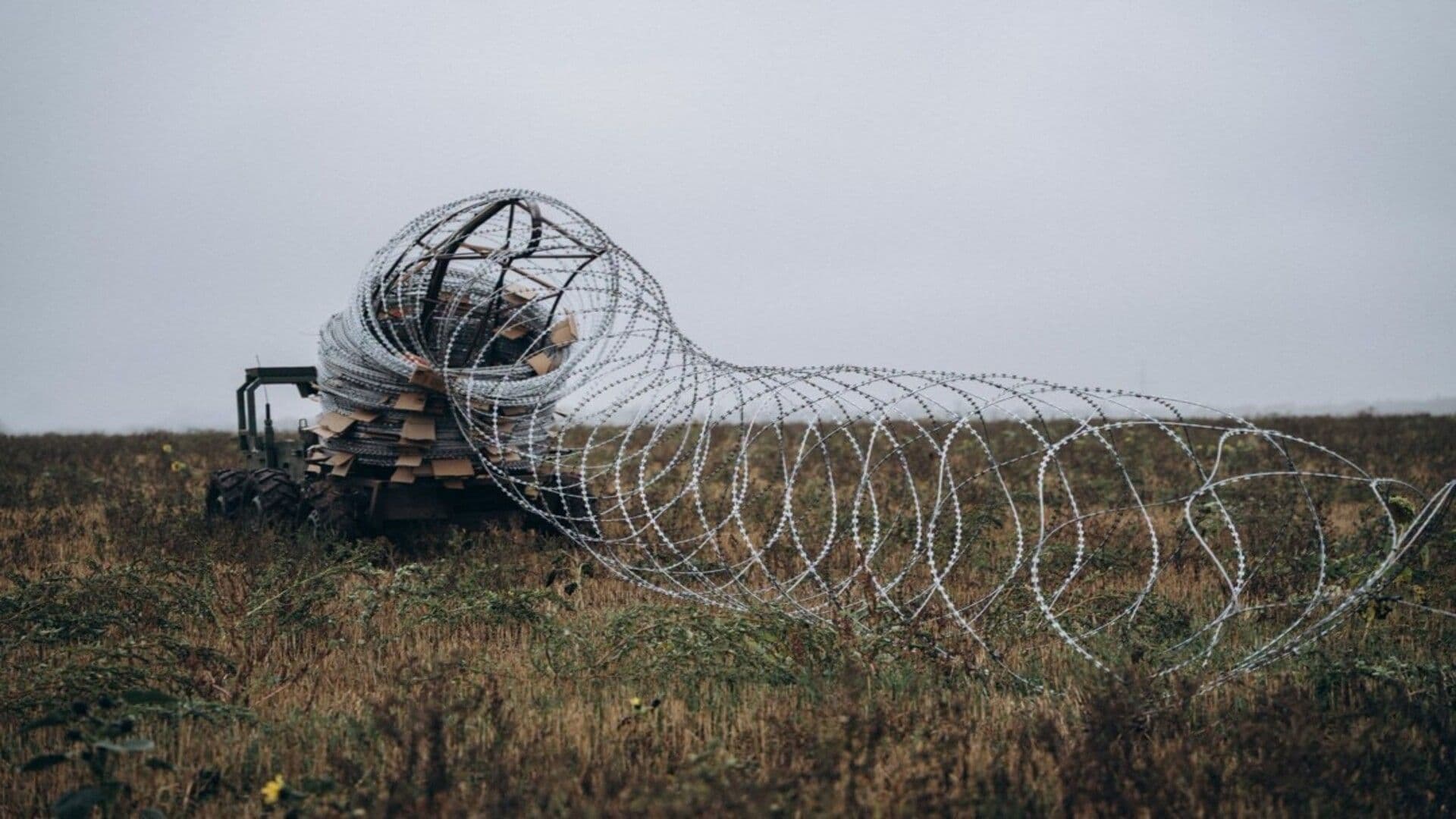 Ukrainian military deploys ground robots for high-risk battlefield obstacle construction