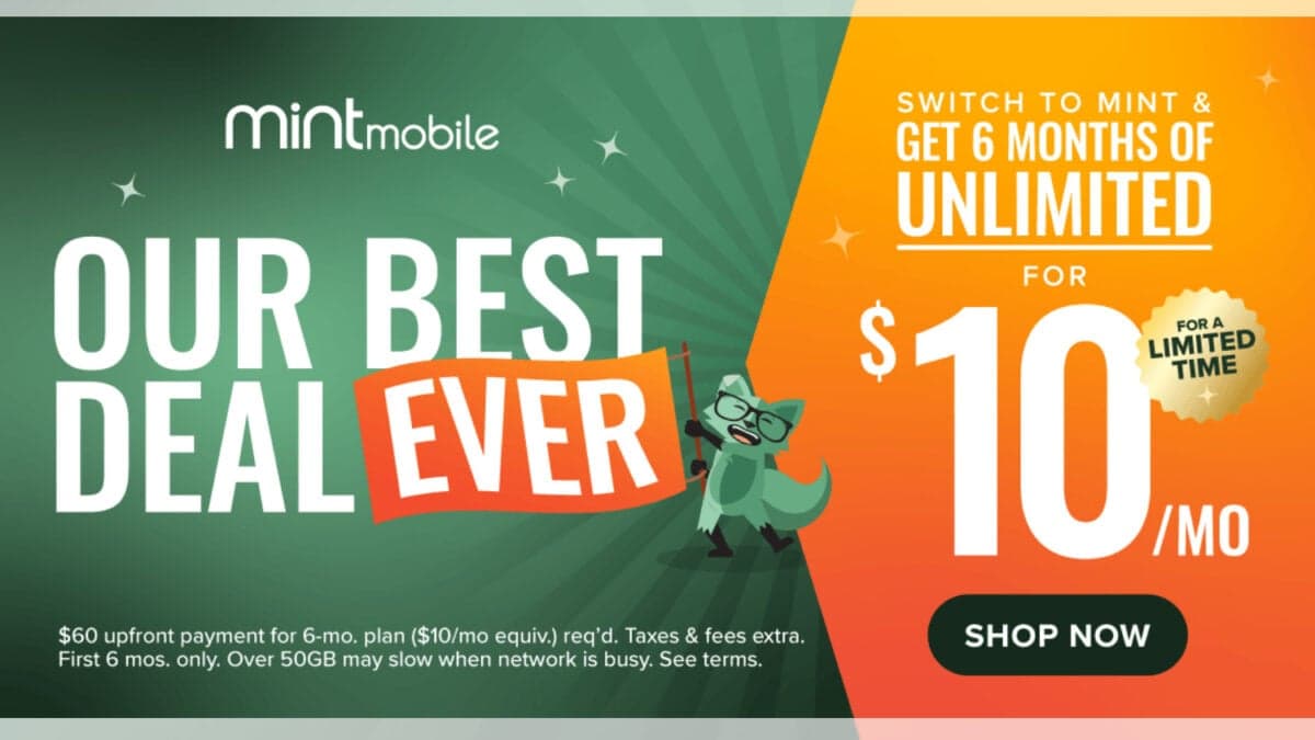 It’s Mint Mobile’s Birthday But You Get the Present, Six Months for Just $10 per Month