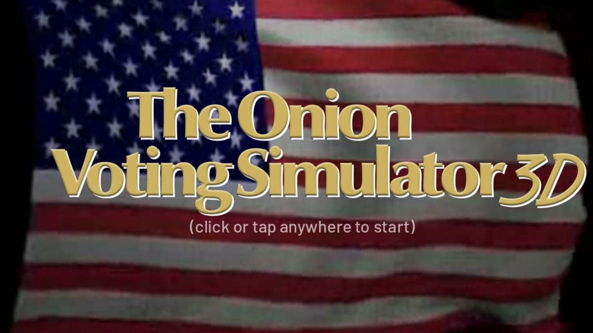 The Onion’s First Video Game Is an Action-Packed Voting Simulator