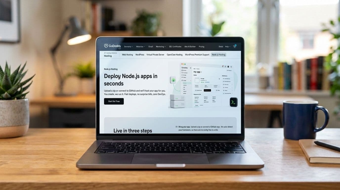 GoDaddy launches Node.js hosting to simplify web app deployment