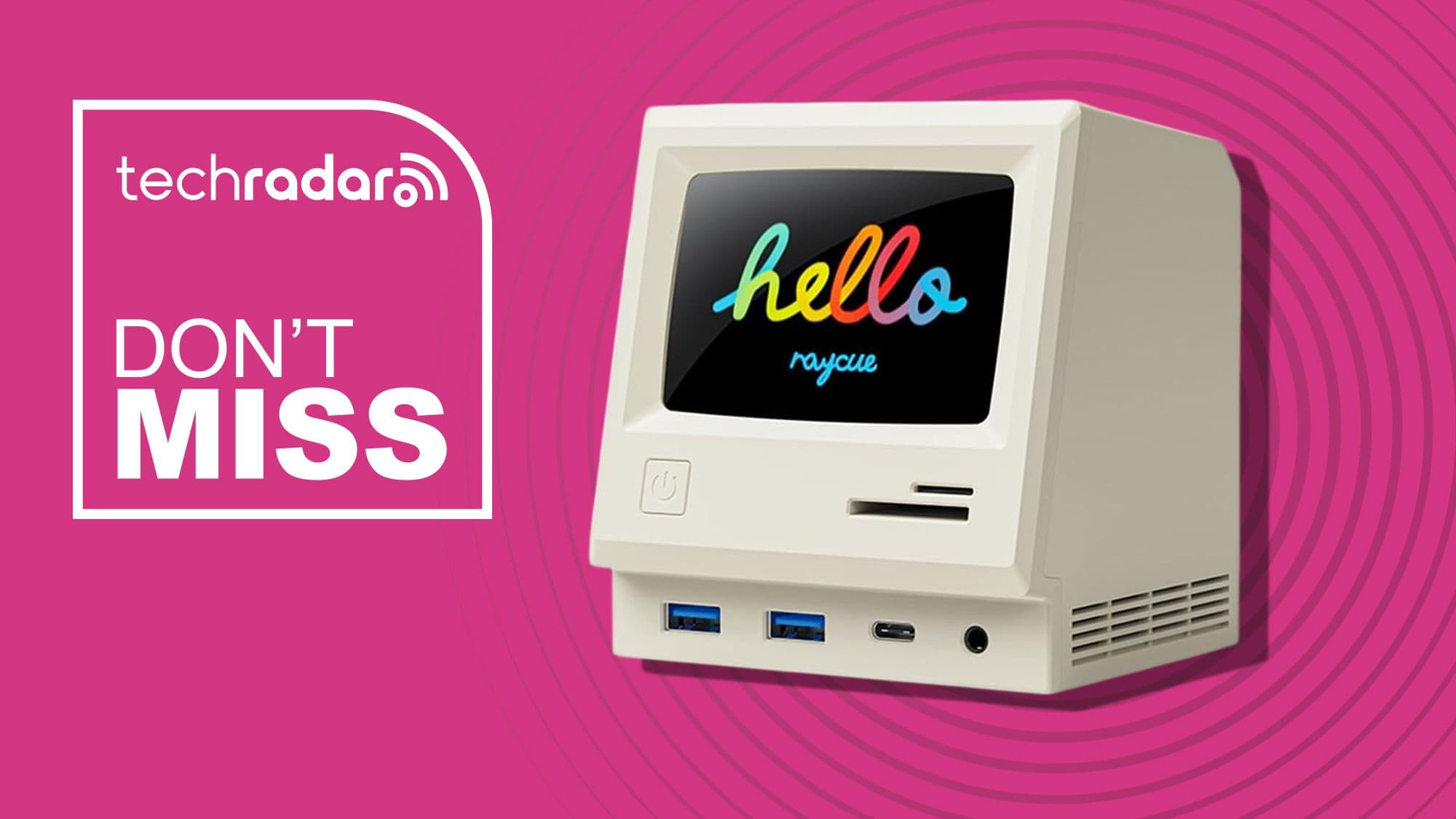 This retro Mac-style docking station hides 13 ports and triple-monitor support inside and it's on sale right now — but not for long