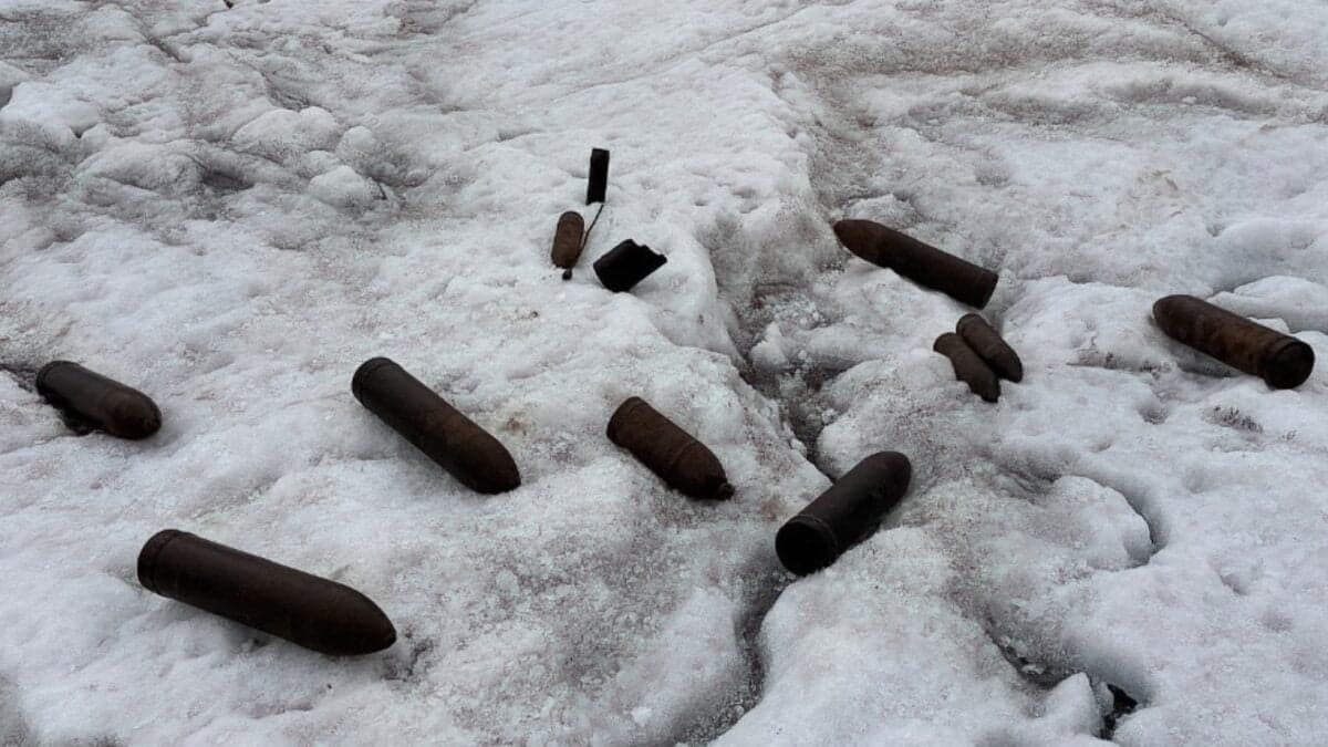Italian Army defuses 250+ WWI bombs exposed by glacial melt in Dolomites