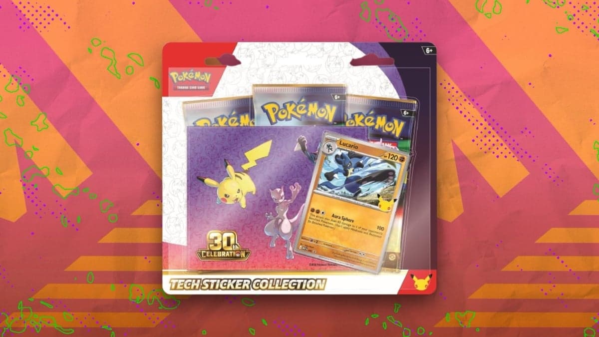 Best Pokémon TCG deal: 30th Celebration Tech Sticker Collection Lucario gets price cut