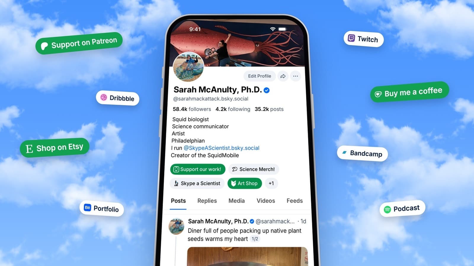 Bluesky launches iPad beta support and profile links for creators