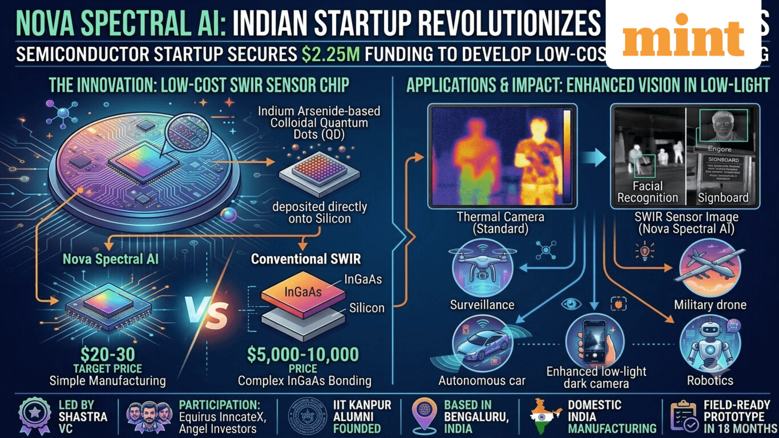 Noval Spectral AI raises $2.25M to develop affordable infrared sensors for defence